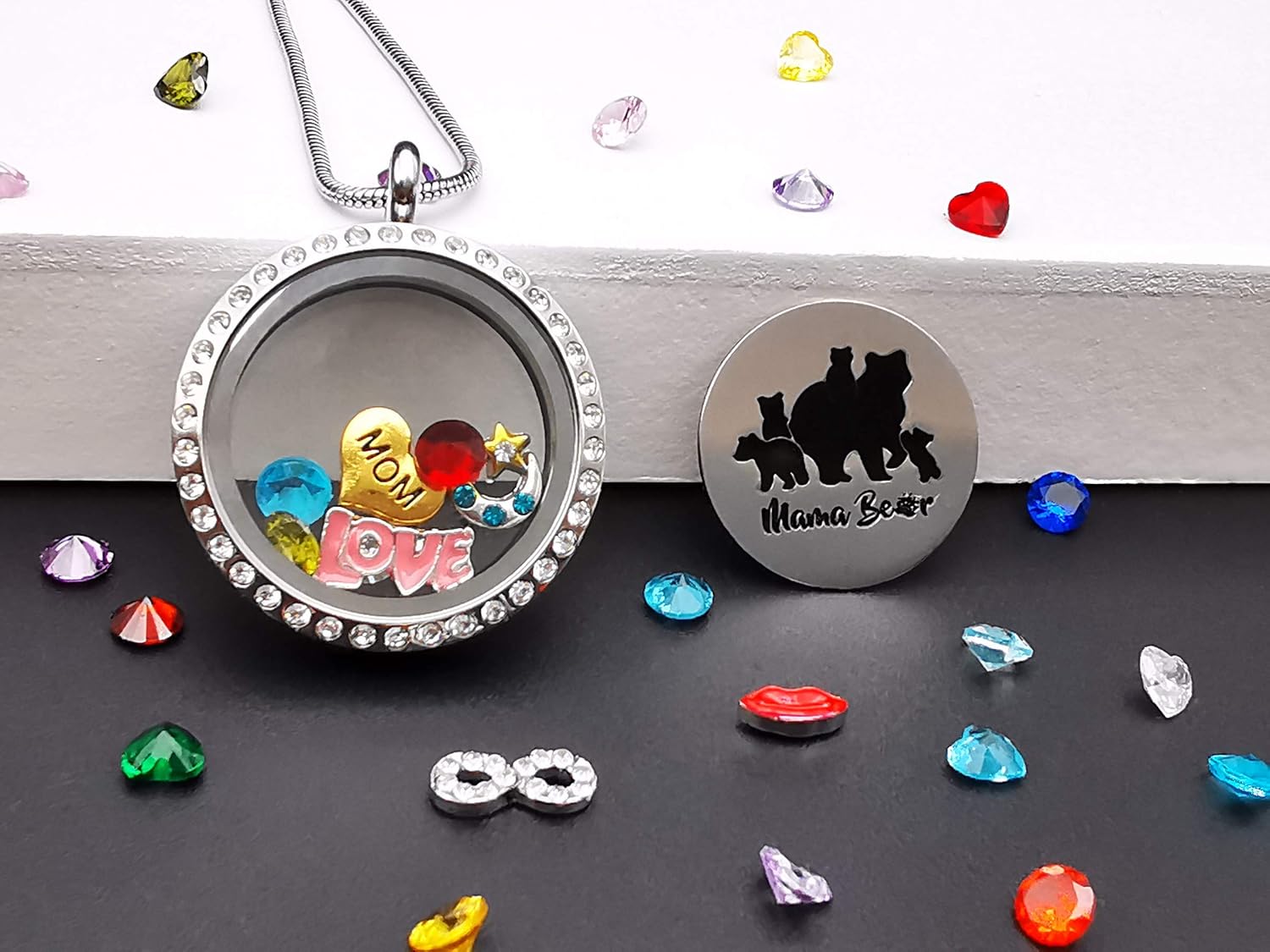 GOKING Mama Bear Floating Locket