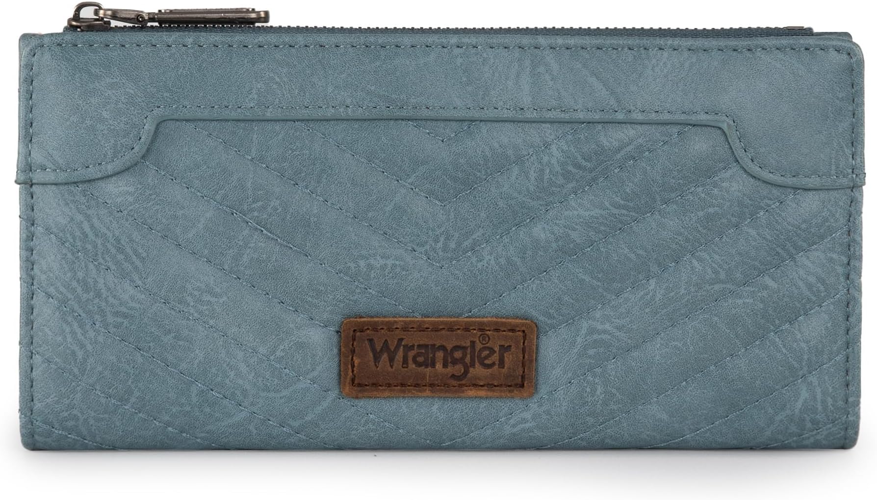 Montana West Wrangler Minimalist Wallet for Women Credit Card Wallet Ladies Travel Wallet Monederos de Mujer Card Cases & Money Organizers with Smooth Zippers Gifts for Women Men Demin