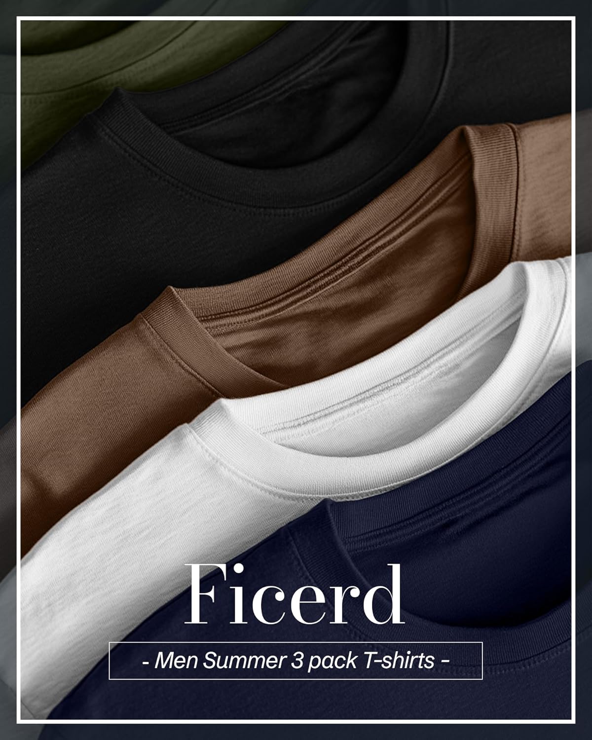 Ficerd 3 Pack Men's Big and Tall Shirts Short Sleeve Cotton Tee Crew Neck Basic Casual Top Loose Fit Summer T Shirts - Image 4