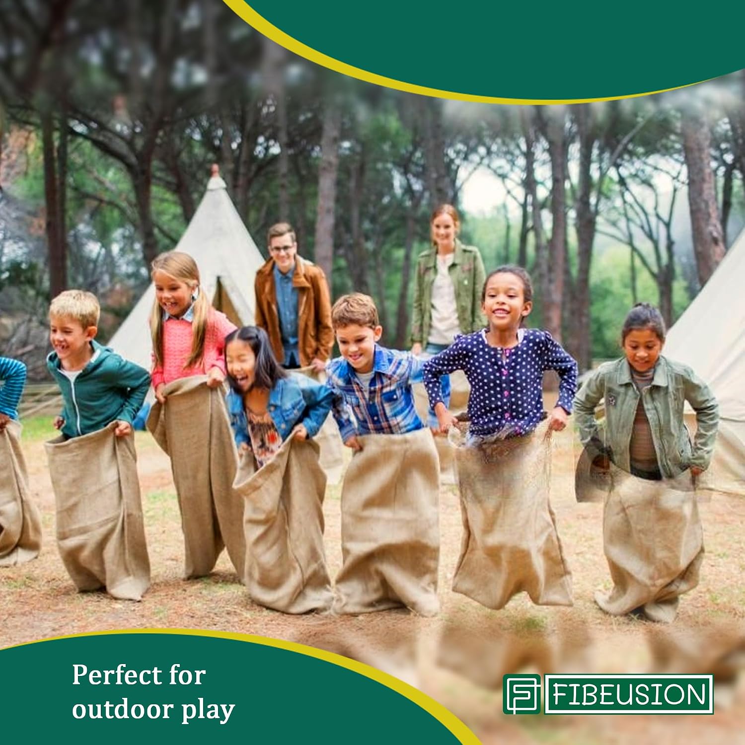 Heavy Duty Reusable Burlap Sacks (Set of 6) – 24" X 40" Perfect Sack Race Bags for Adults and Kids, Outdoor Lawn Games, Vegetable Storage & Gardening - 50lbs Capacity Potato Sacks