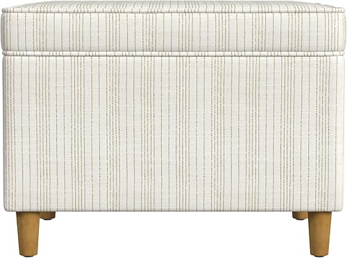 Miniatura 136 de Spatial Order Decoración del hogar | Otomana tapizada mediana rectangular de almacenamiento | Otomana con tapa con bisagras con almacenamiento para