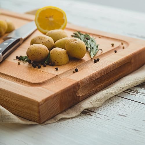 Miniatura 9 de John Boos Block BBQBD Tabla para picar reversible madera de arce veta visible con ranura para líquidos Arce con ranura para jugo