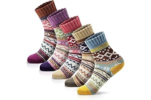 Cozy Knit Cyber Monday Warm Winter Wool Socks for Women