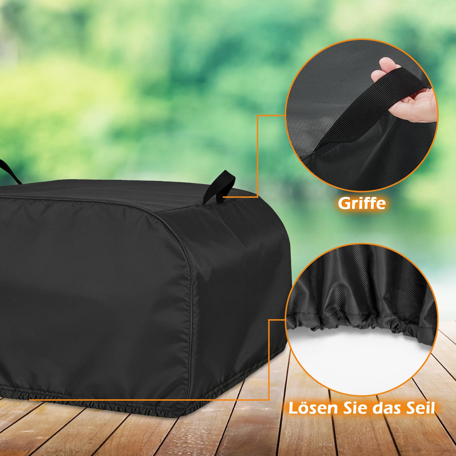 Pizzaofen Abdeckung für Unold Pizzaofen Luigi 68816 Gas Pizza Ofen, Wasserdicht Staubdicht Pizzaofen Tragetasche 500D Oxford-Stoff Pizzaofen Tragetasche Pizzaofen Zubehör(46X49X30CM)