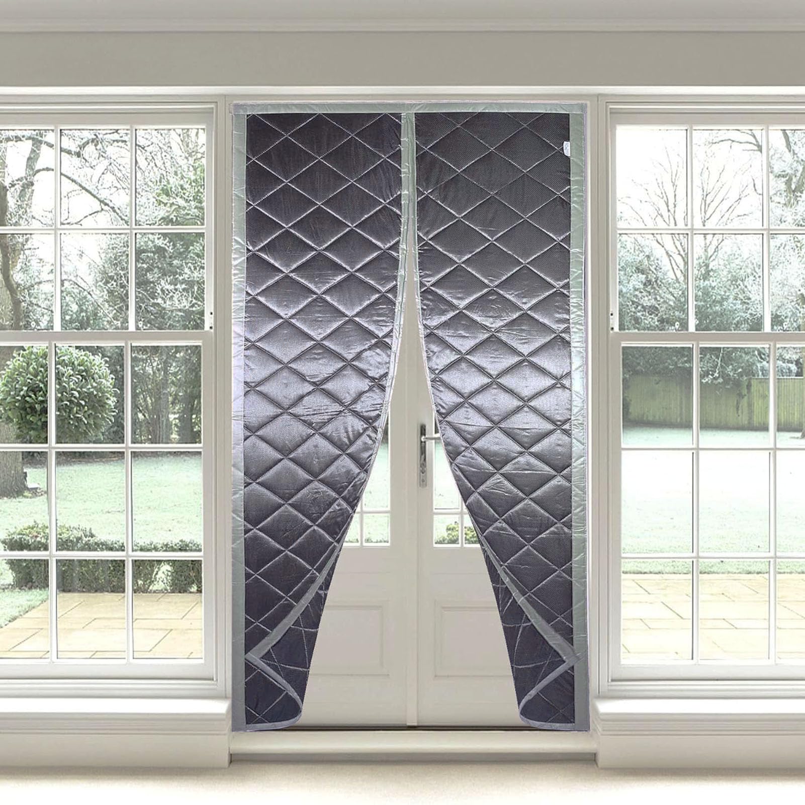 Rideaux thermiques pour portes coupe-vent et silencieux en matériau durable