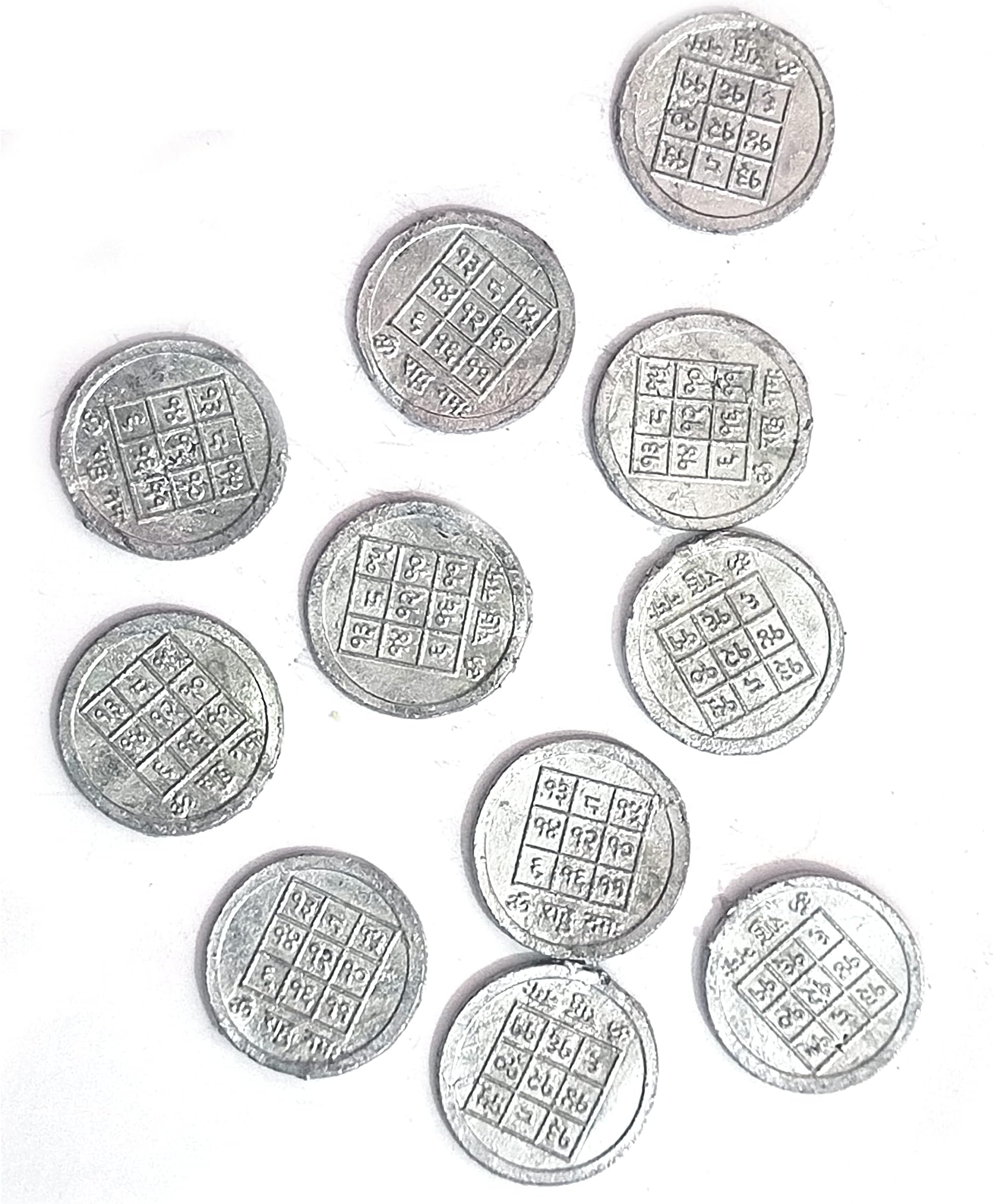 ASTROGHAR Set of 11 Ranga Lead Rahu Yantra Figurine Laal Kitaab Remedy