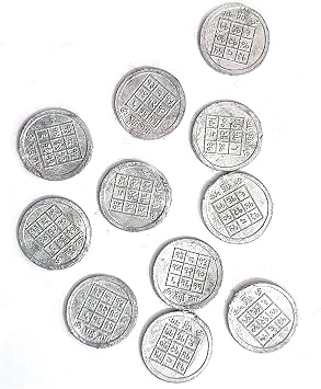 ASTROGHAR Set of 11 Ranga Lead Rahu Yantra Figurine Laal Kitaab Remedy