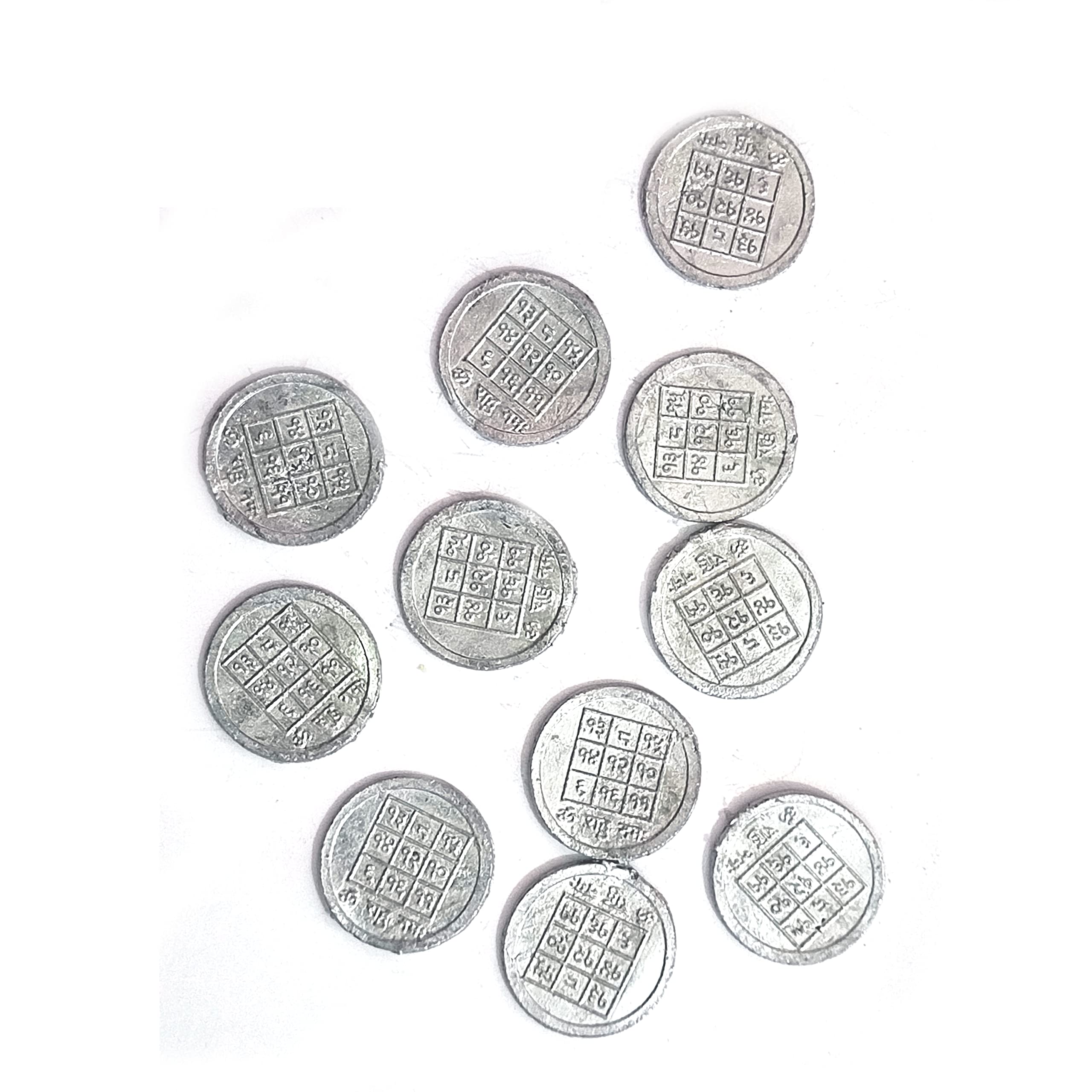 ASTROGHAR Set of 11 Ranga Lead Rahu Yantra Figurine Laal Kitaab Remedy