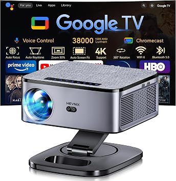 Smart Google TV 4K Projector, 1500 ANSI 1080P