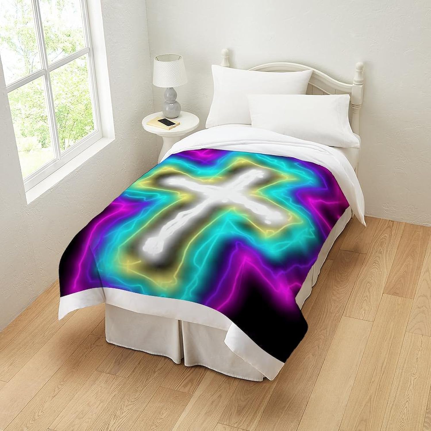 CafePress Electrifying Cross Twin Duvet Cover, Printed Comforter Cover, Unique Bedding,