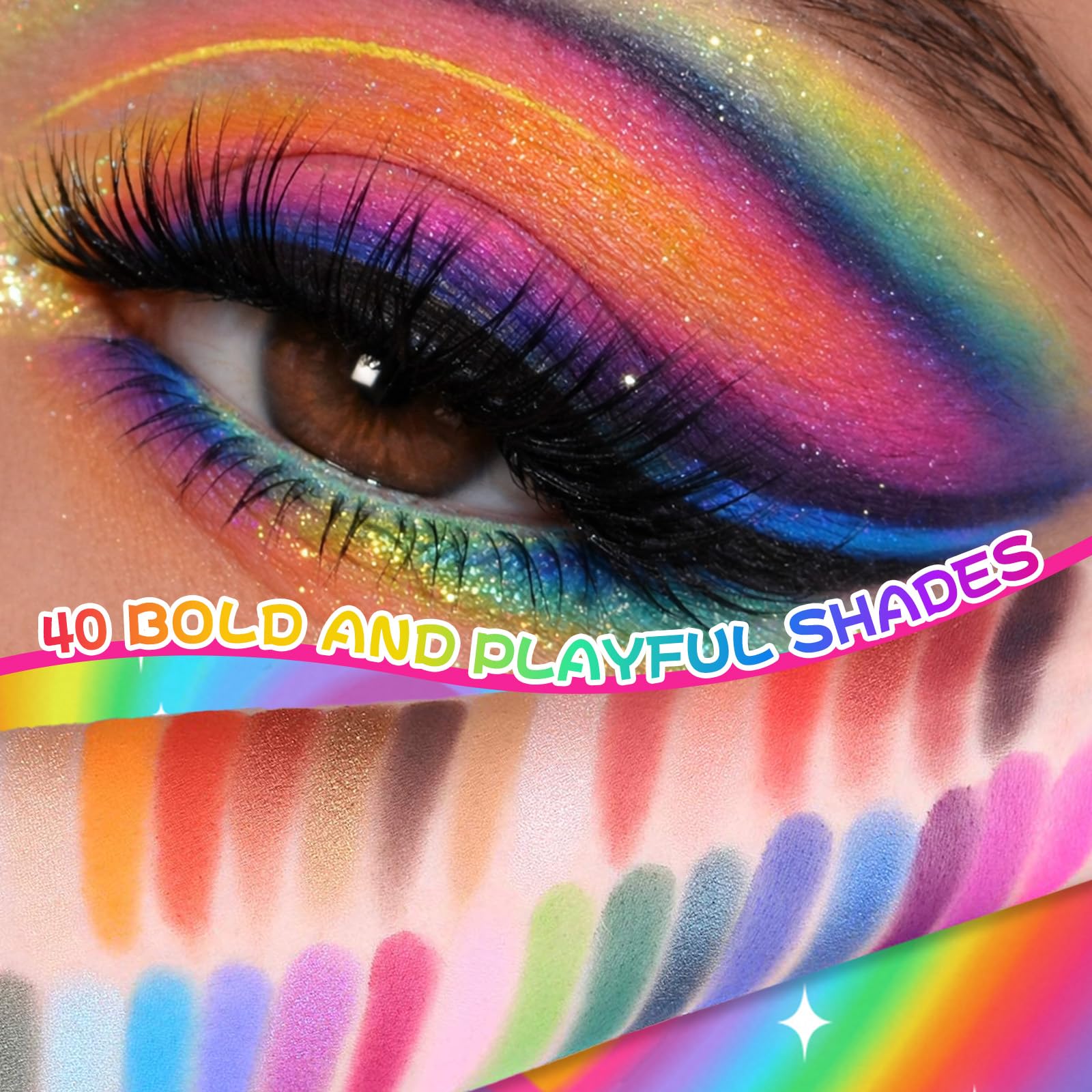 Amazon.com : CHARMCODE 40 Colors High Pigmented Shimmer Matte