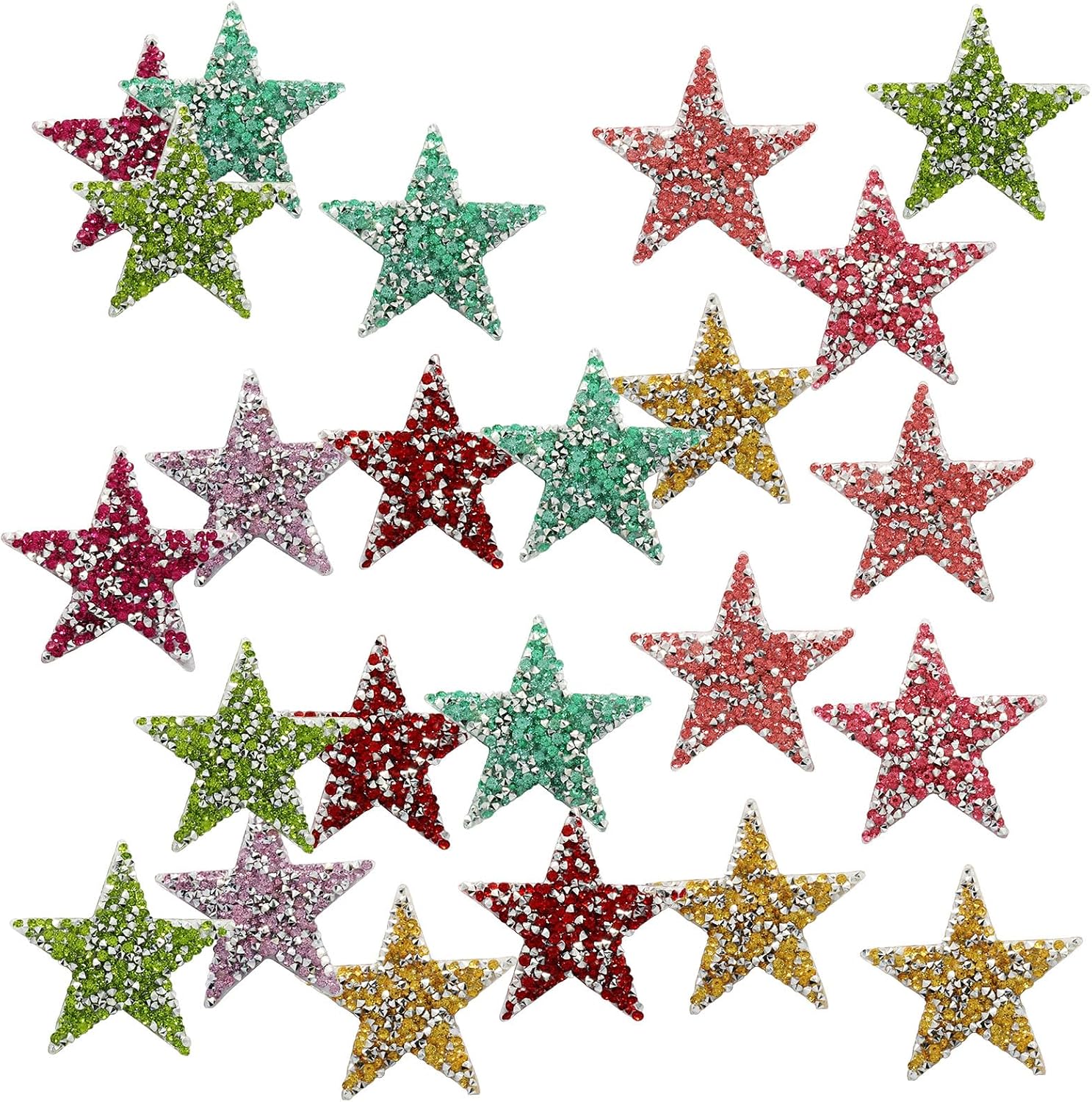 BokWin Star Patches, 2.36 Inch, Mixed Color, 24 Pack