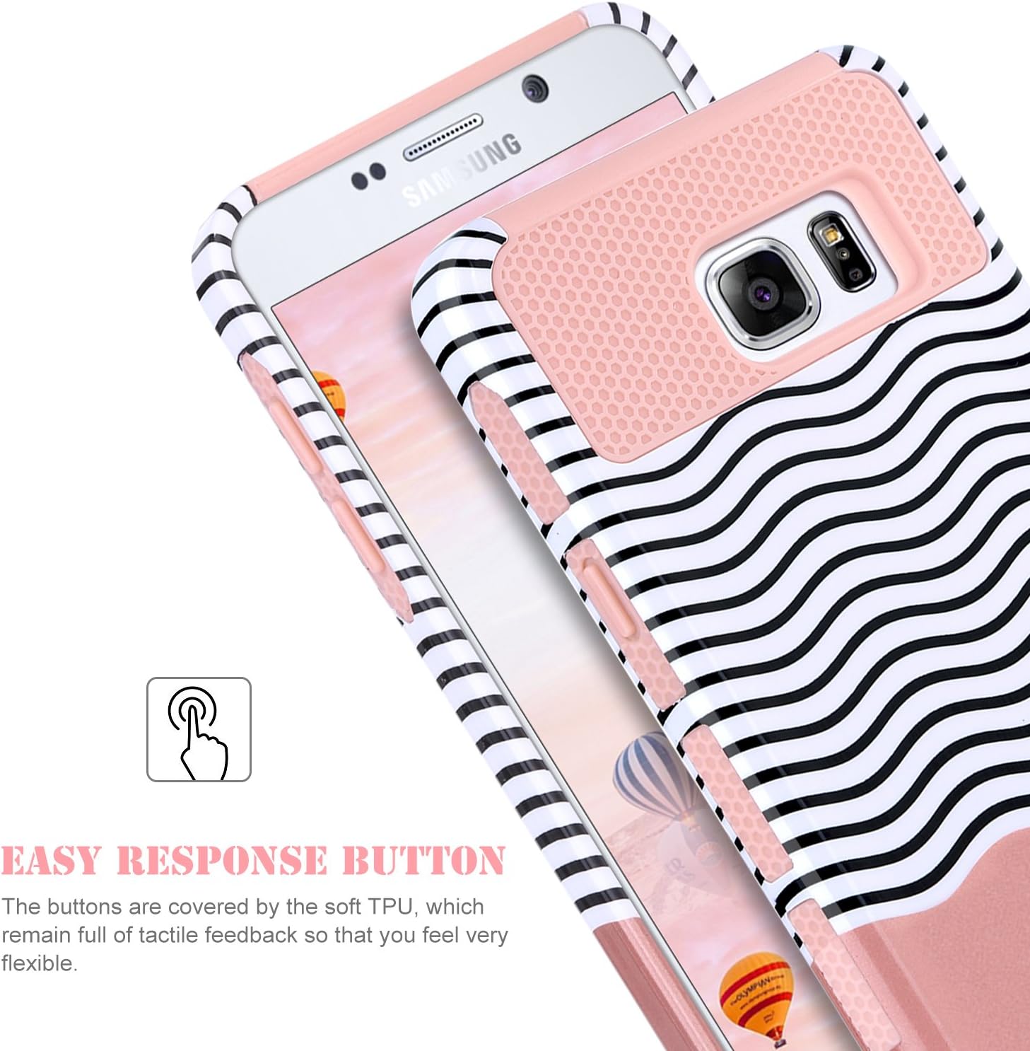 Galaxy Note 5 Case, Note 5 Case, BENTOBEN Shockproof Dual Layer Slim Scratch Resistant Rugged Hybrid Hard PC Bumper Protective Case for Samsung Galaxy Note 5, Rose Gold