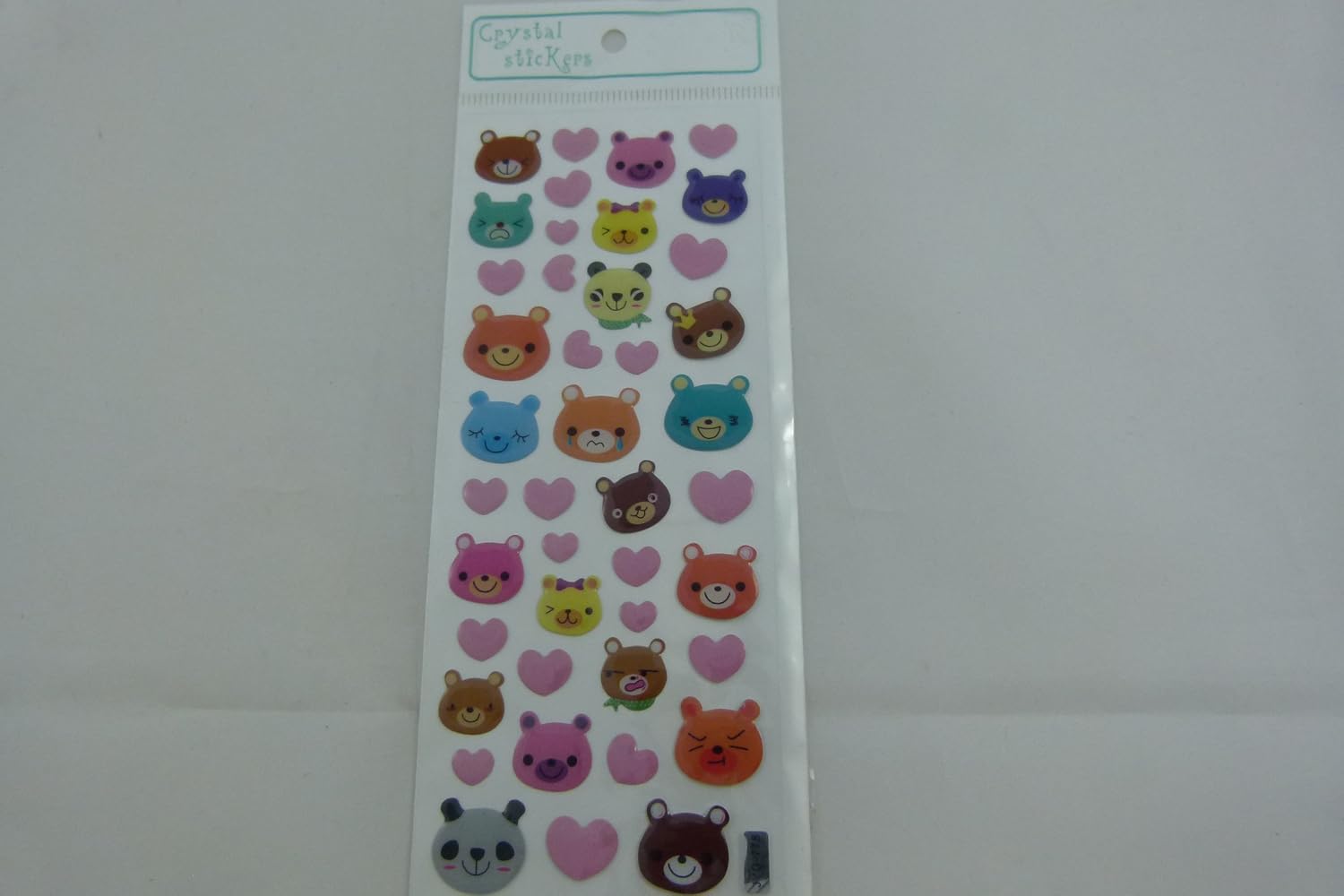 Crystal Stickers Cute Bear Face with heart stickers Amazon.co.uk