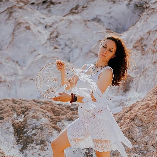 Miniatura 4 de 12 anillos de metal plateado de 4 pulgadas, anillos de macramé para atrapasueños y manualidades (plata, 4 pulgadas)