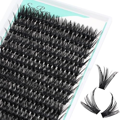 Miniatura 8 de Extensiones de pestañas en racimo para colocar en casa, 240 unidades, para colocar en casa, rizado D, bandeja mixta, extensiones de racimos de