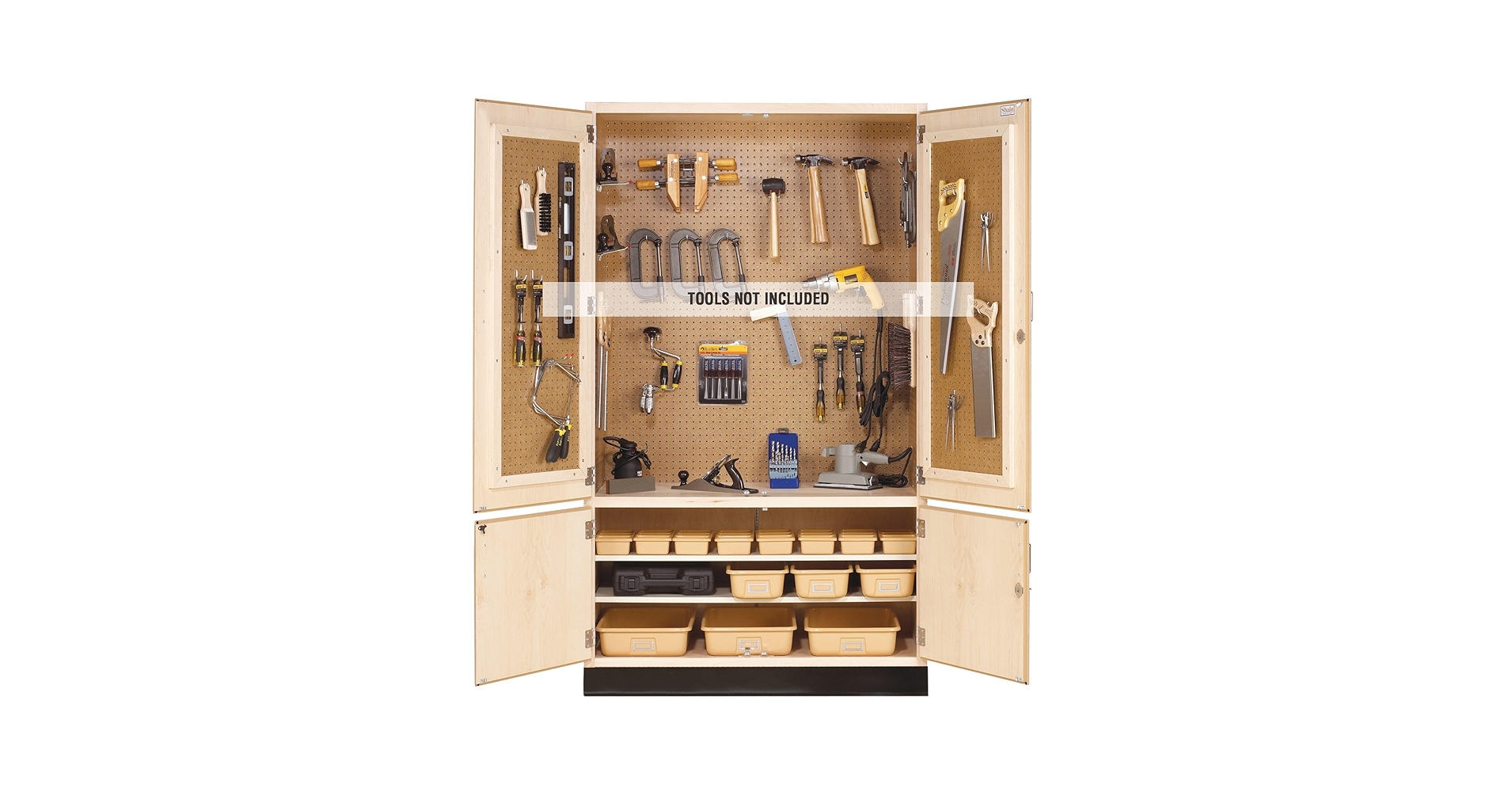 PASTIMEFACTORY×WHATWEWANT SOLIDWOODSHELF Diversified Spaces School Classroom Woodworking Tool Cabinet