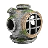 Segrehy Aquarium Helmet Ornament Simulation Hideout House Resin Fish Tank Decoration for Freshwater Saltwater Fish Tank Decorations Small Medium Fish Tanks
