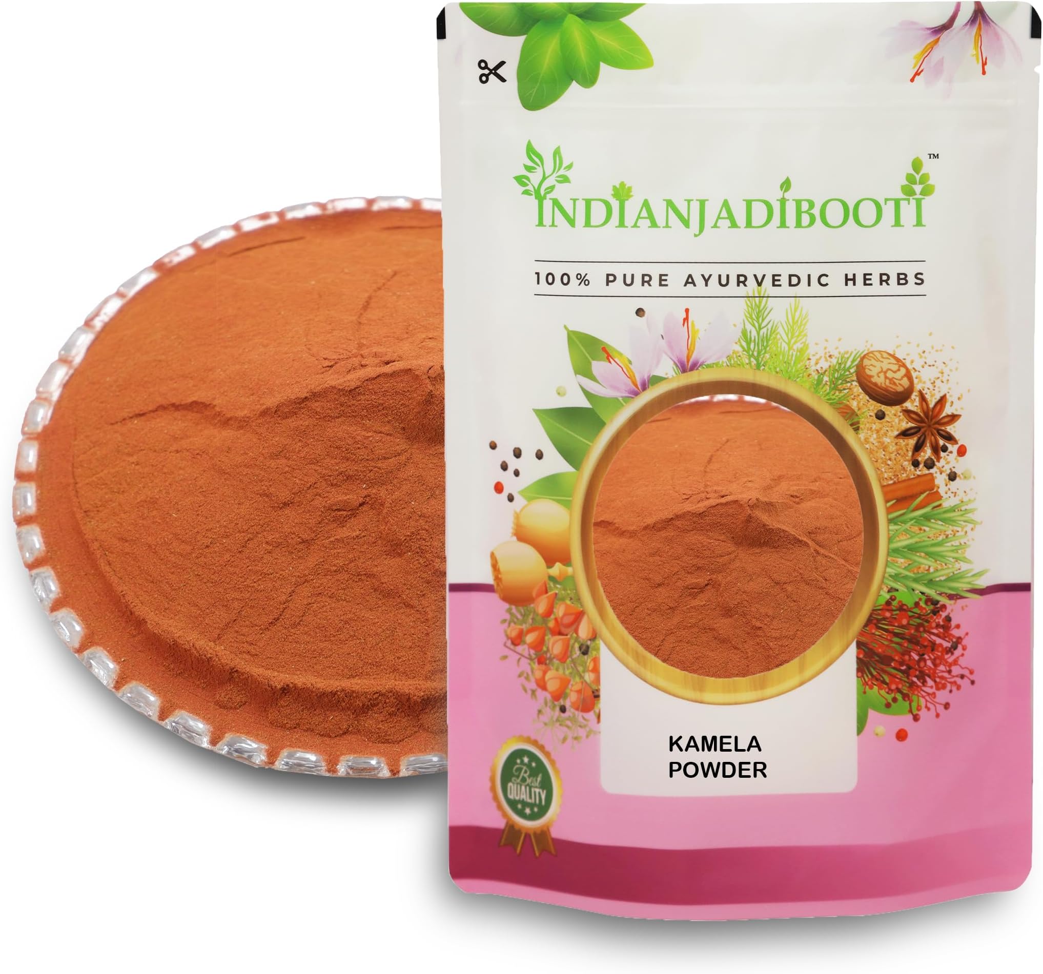 IndianJadiBooti Kamila Powder - Kamela Powder - Camila Powder - Mallotus Philippinensis, 400 Grams