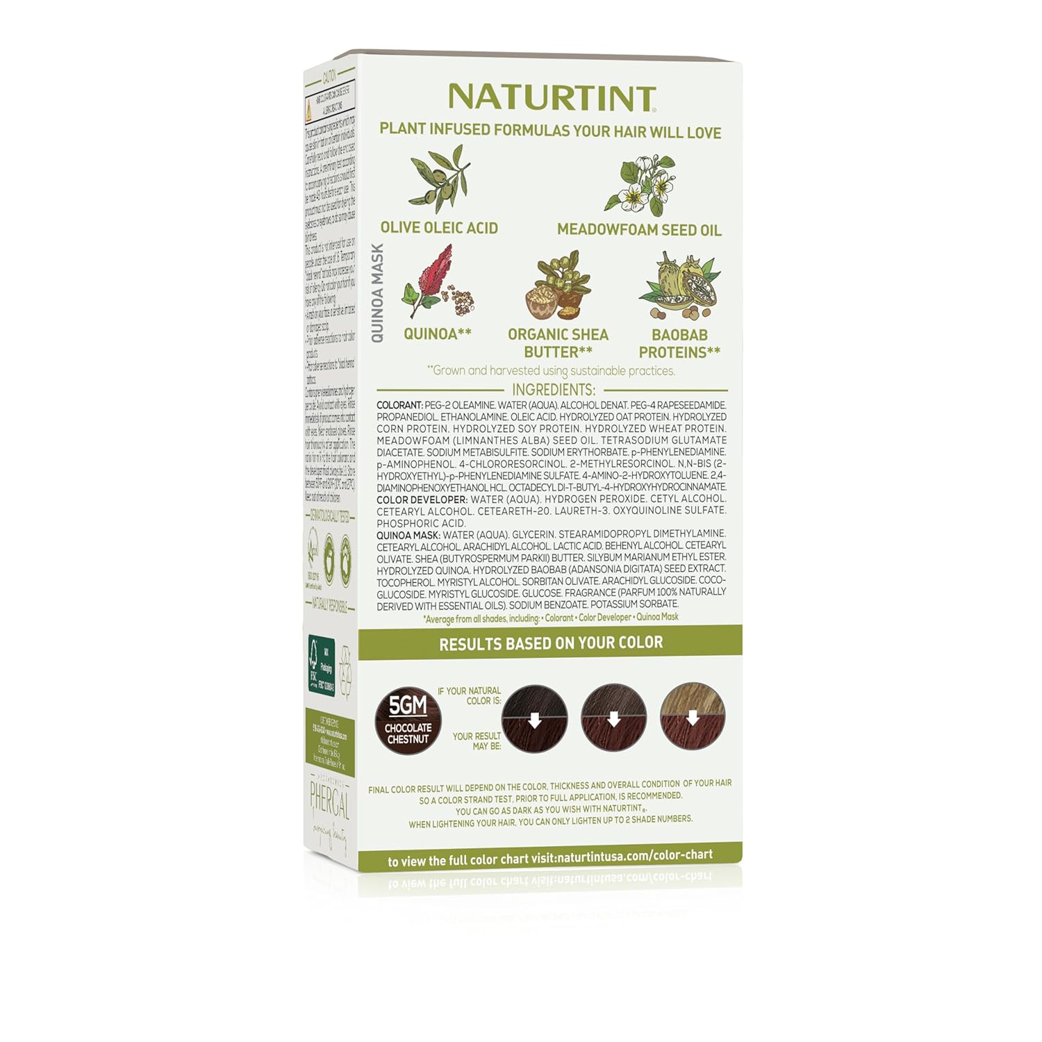 Naturtint 5GM Chocolate Chestnut Permanent Hair Color (Pack of 1), Ammonia Free, Vegan, Cruelty Free, up to 100% Gray Coverage, Long Lasting Results (Packaging may vary)