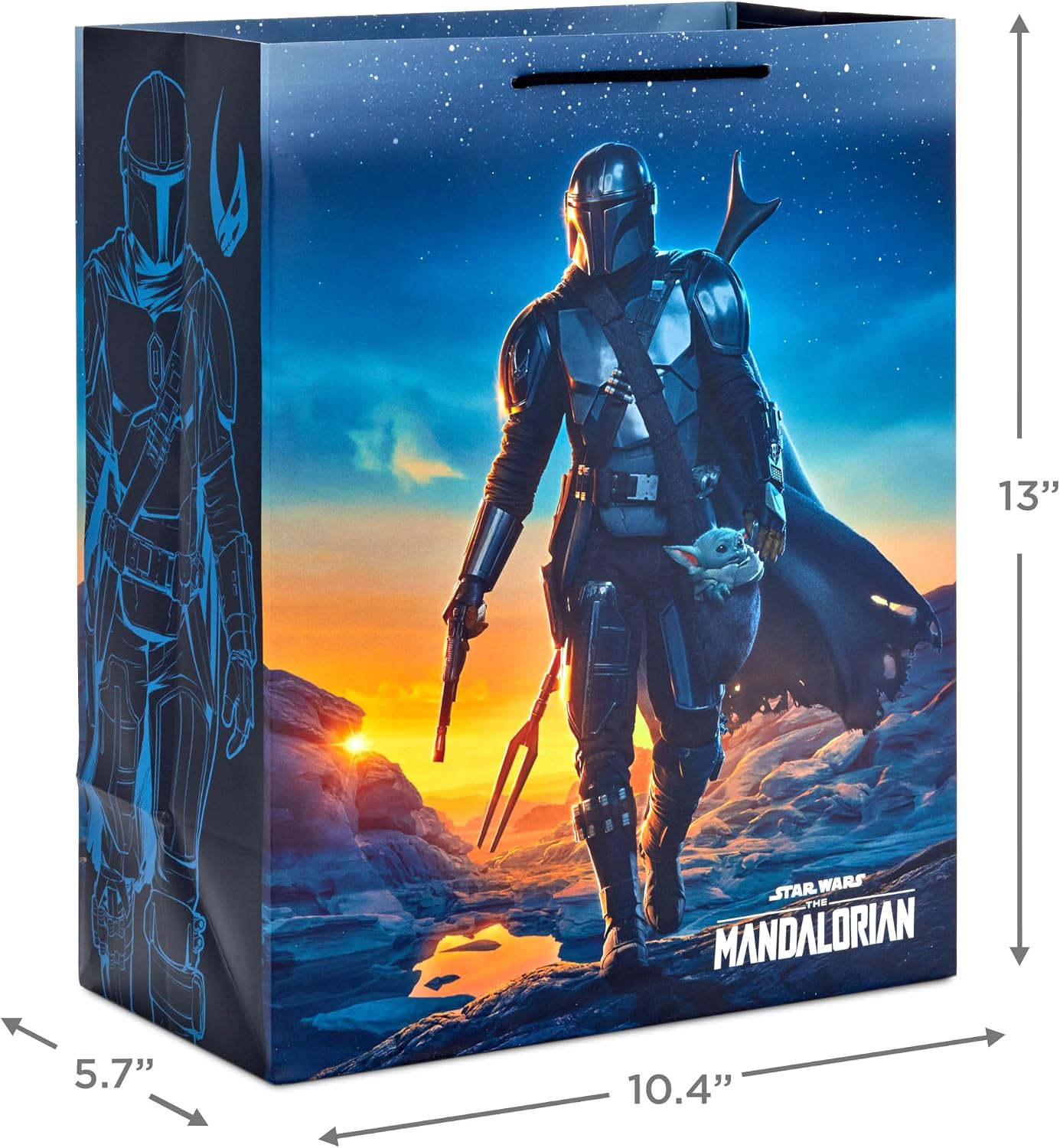 Hallmark 13" Large Star Wars Gift Bags, 3-Pack (The Mandalorian, Grogu) image 3