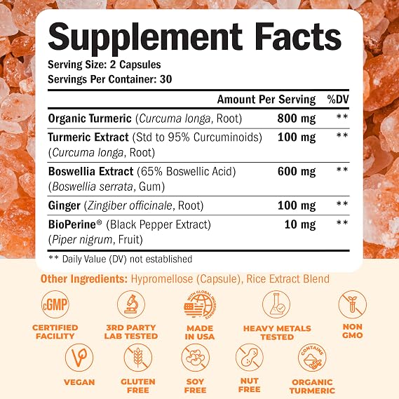 Vegan Glucosamine Chondroitin MSM & Turmeric Boswellia Advanced Joint Comfort & Mobility Support Bundle for Active Lifestyles