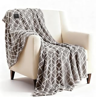 Heated Blanket Electric Throw Blanket with Built-in Button Controller 50"x60" One-Touch Ultra Cozy Soft Warm Heating Electric Blanket with 4 Heat Levels & 4 Hours Auto-Off Overheat Protection