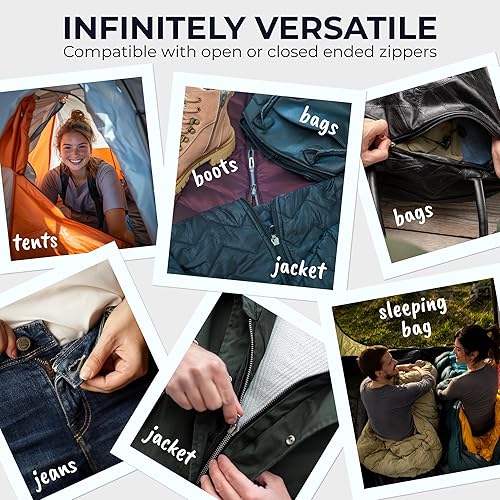 Miniatura 5 de ZlideOn - Reemplazo de tirador de cremallera, negro, normal (L), 5A, deslizador de reemplazo instantáneo para cremallera de metal