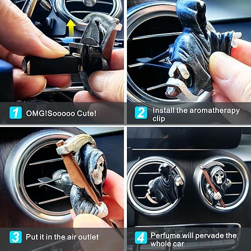 Miniatura 15 de Bonitos accesorios interiores de automóvil, clip de perfume ambientador, decoración de ventilación de aire acondicionado de auto, decoración