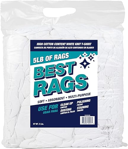 Arkwright - Trapos de limpieza  Paños de lavado de material de camiseta de alta calidad, 100% algodón, ligero, de secado rápido, absorbente, para el