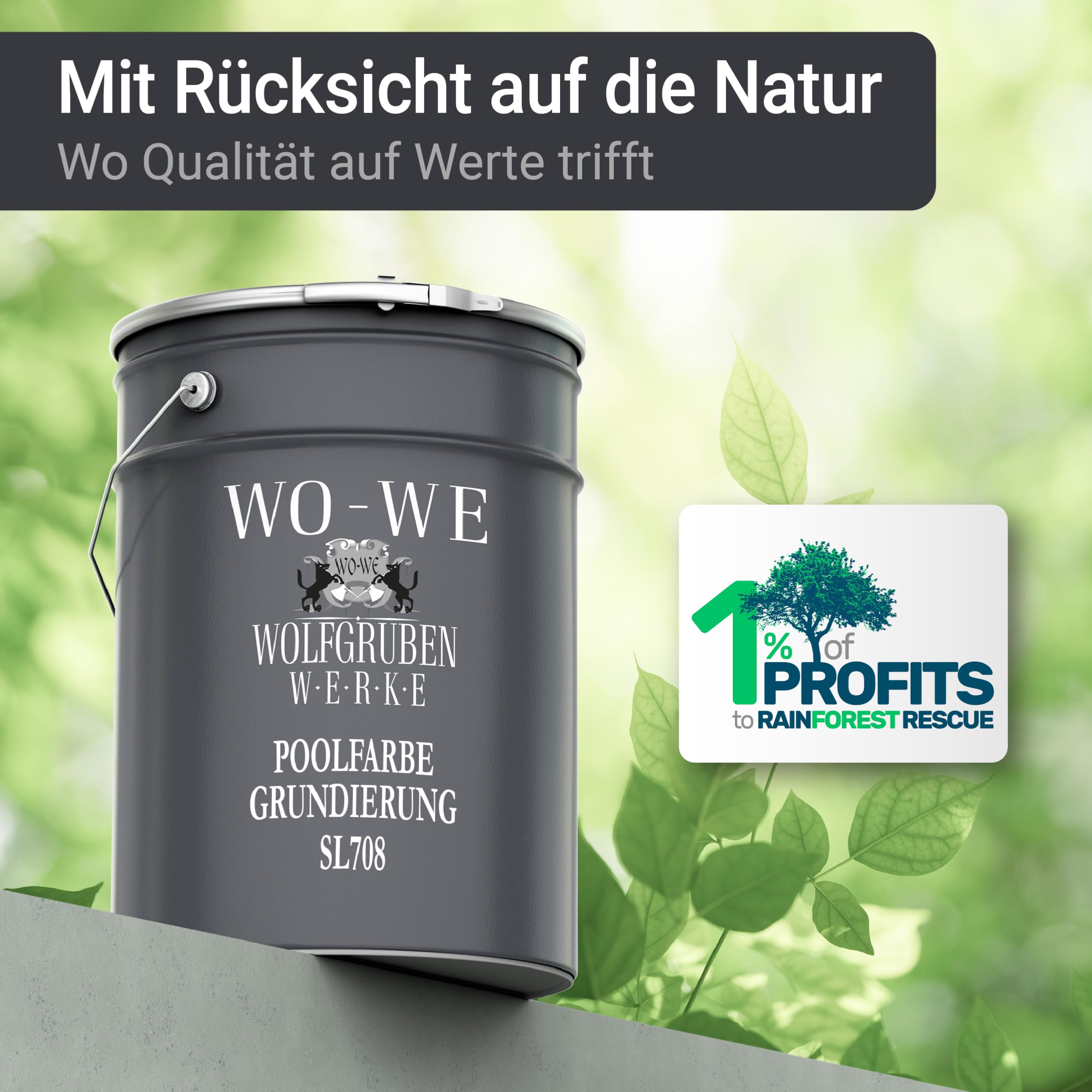 WO-WE Schwimmbadfarbe Grundierung SL708 Spezial Haftgrund für Poolfarbe l 2,5kg