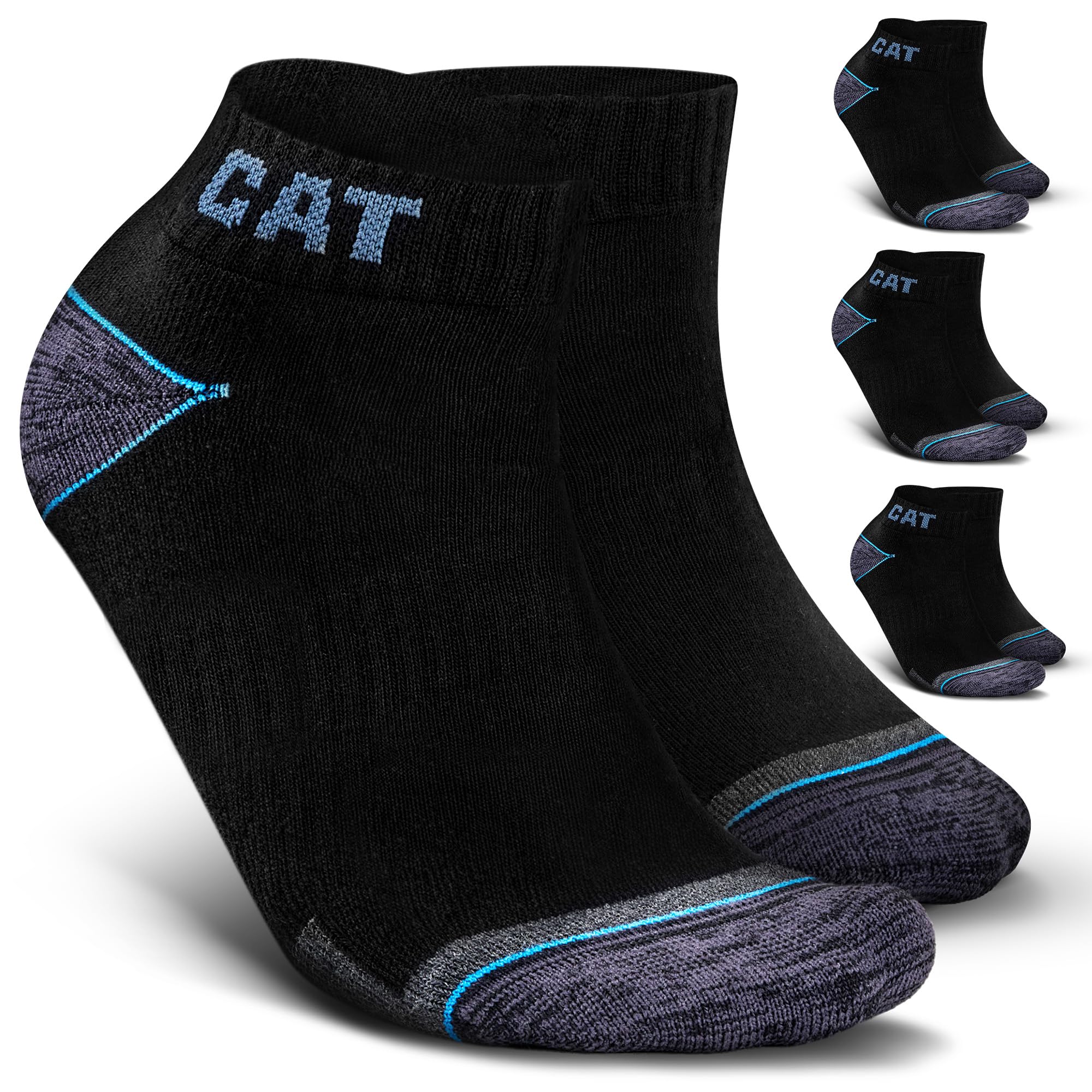CAT CATERPILLAR POWER & COOL WORK SNEAKERS Lot de 12 paires de baskets, chaussettes de travail, chaussettes de travail, tailles 39-42, 43-46, 47-50