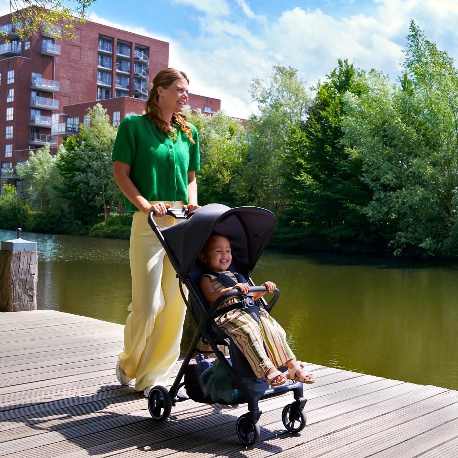 Bebeconfort Azur Poussette Canne Compacte 0-3 ans 15 kg Pliage Automatique Inclinaison Allongée Mineral Graphite