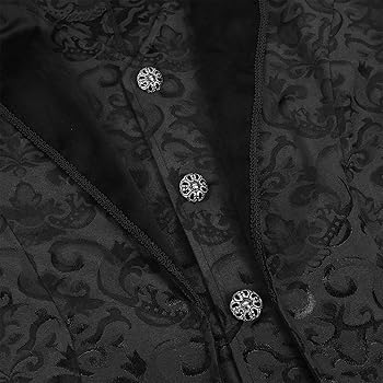 Veste Steampunk Gothique Homme - Frack Sans Manches Long - Style Victorien - Noir