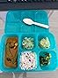 Bentgo Easyboxes 8-Piece Set - Reusable 5-Compartment Meal Prep Containers, Stackable & BPA-Free (Jewel Brights)