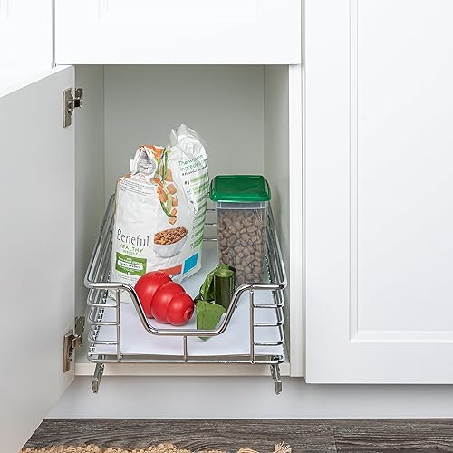 Miniatura 2 de Household Essentials Glidez - Organizador multiusos de acero cromado con forro de plástico para uso debajo del gabinete, diseño de 1 nivel, se