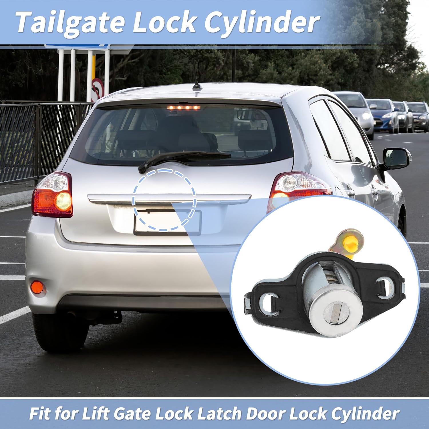 Trunk Lock Cylinder W/ 2 Key for Toyota Corolla 1.8L L4 2003-2008 for Toyota Matrix 1.8L L4 2003-2008 Rear Tailgate Release Hatch Latch No.6905502030