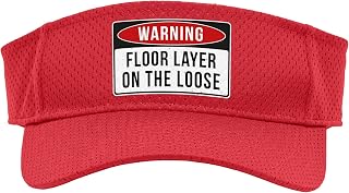 Warning Sign - Floor Layer On The Loose Funny Job Quote Sport Sun Visor