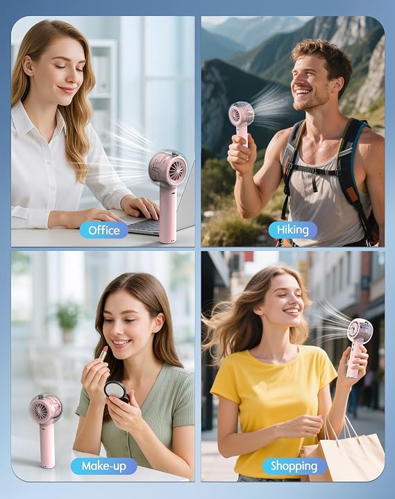 Hotsales Handheld Misting Fan, Portable Rechargeable Personal Fan with Mist