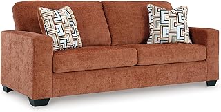 Signature Design by Ashley Aviemore Casual Sofa with 2 Accent Pillows, Orange