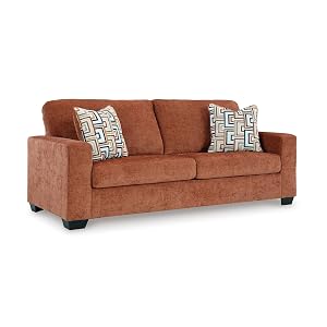 Signature Design by Ashley Aviemore Casual Sofa with 2 Accent Pillows Orange