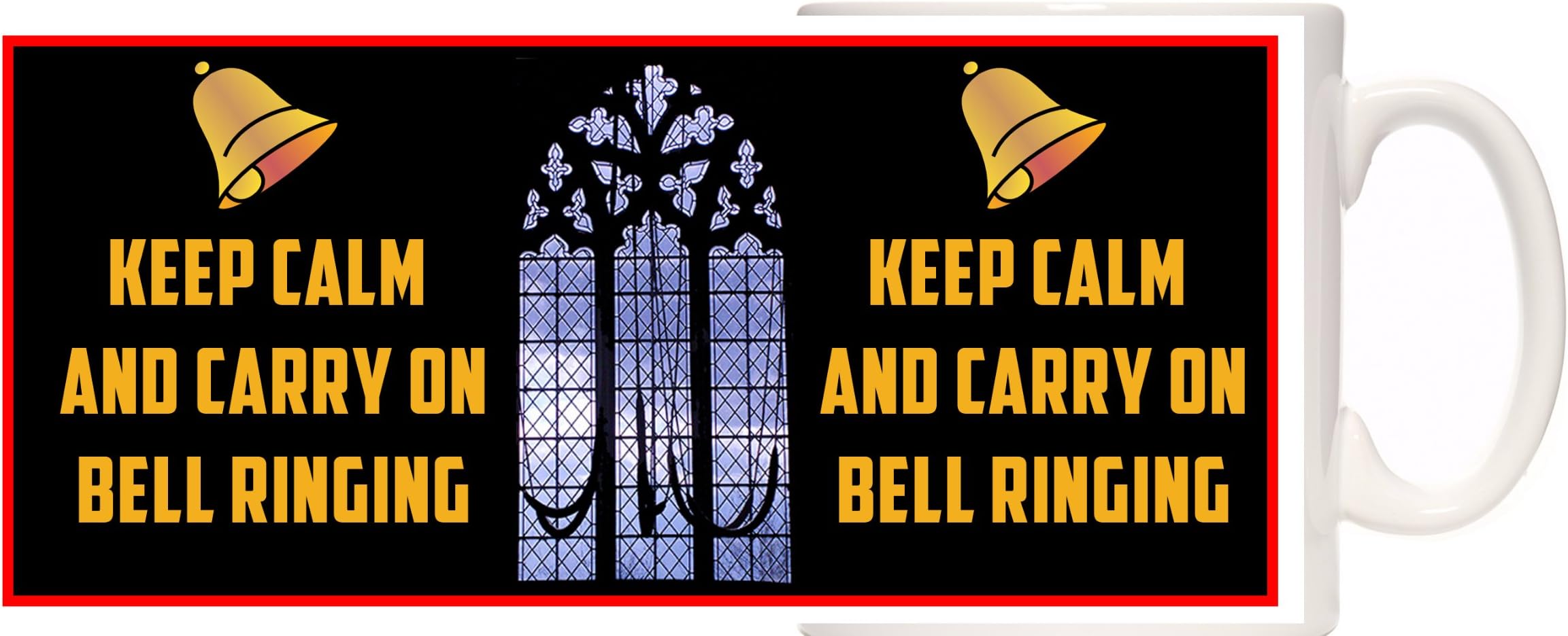 Keep Calm Mugs - Keep Calm and Carry on Bell Ringing (Campanology). Ceramic Mug