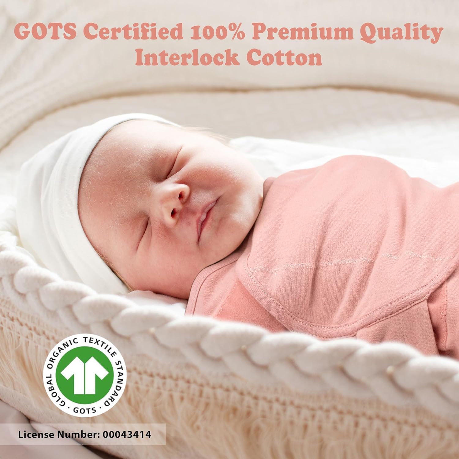 Bublo Baby Newborn Swaddle Sleep Sacks - Infant 0-3 Months, Swaddles for Newborns Baby Girls Boys, 100% Organic Cotton Nursery Swaddling Blankets (3-Pack) - Image 3