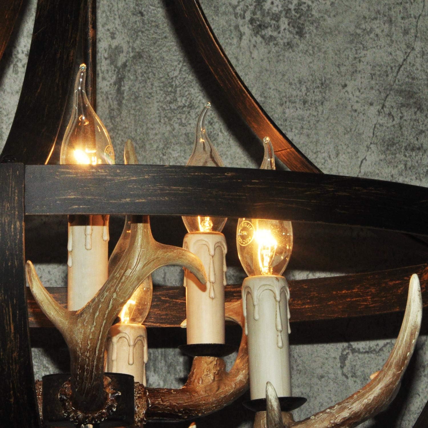Cheapest 🛒 QIANLU Farmhouse Chandelier-6 Light Iron D22H24.5Antler Chandelier-Pendant Lighting for Kitchen Island Bedroom Dining Room Cafe Bar Living Room 3008C-6 Super Cheap 🛒 QIANLU Farmhouse Chandelier-6 Light Iron D22H24.5Antler Chandelier-Pendant Lighting for Kitchen Island Bedroom Dining Room Cafe Bar Living Room 3008C-6