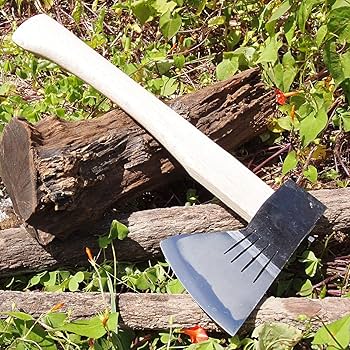 Amazon | 銀杏刃型斧 切斧 刃長9cm 片手斧 鍛造斧 ハンドアックス