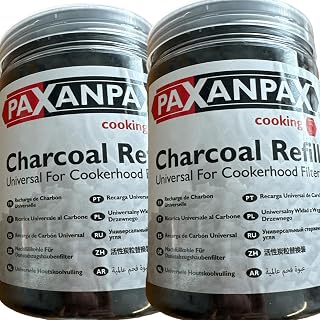 Quailitas Charcoal Carbon Filter [Pack of 2, 400g] –Refill Activated Charcoal Granules for All Cooker Hood, Kitchen Extractor Vents, Highly Porous, Low-Ash – Vent Hood Parts