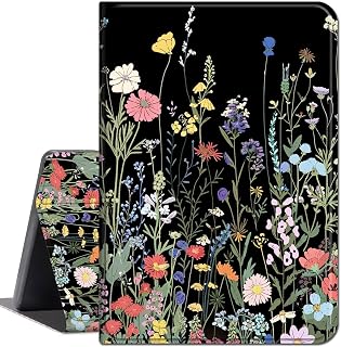 for Microsoft Surface Pro 8 Case 13 Inch (2021 Release),Slim Lightweight Smart Shell Stand Cover with Auto Wake/Sleep Case for Surface Pro 8 13 Inch 2021 Tablet,Black Flower