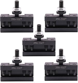 5Pcs 250-102T(250-102XL) AXA#2 Oversize 5/8" Quick Change Turning, Facing and Boring Tool Post Holders Steel Material, Compatible With AXA Tool Post 250-100 or 250-111, For Lathe Swing 6-12 Inches