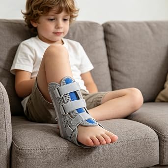 Kids Pediatric Ankle Brace, Neoprene Ankle Splint with Adjustable Straps, Universal Fit, Lightweight Support Small