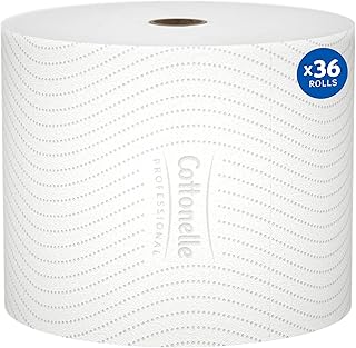 Cottonelle Professional Small Core High-Capacity Standard Roll Bulk Toilet Paper (53862), 2-Ply, CleanCare Design, White (36 Rolls of 900 Sheets, 32,400 Sheet Total)